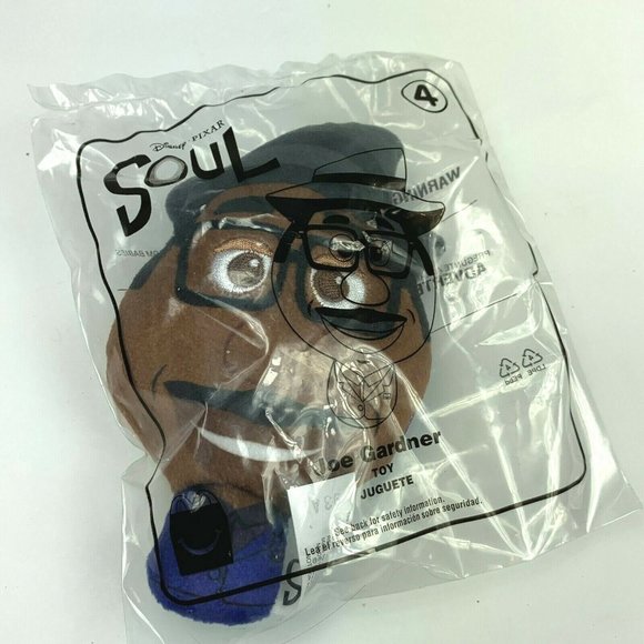McDonalds Happy Meal Disney Soul Joe #4 Reversible Plush Toy Gardner 2020 NWT - Picture 2 of 4